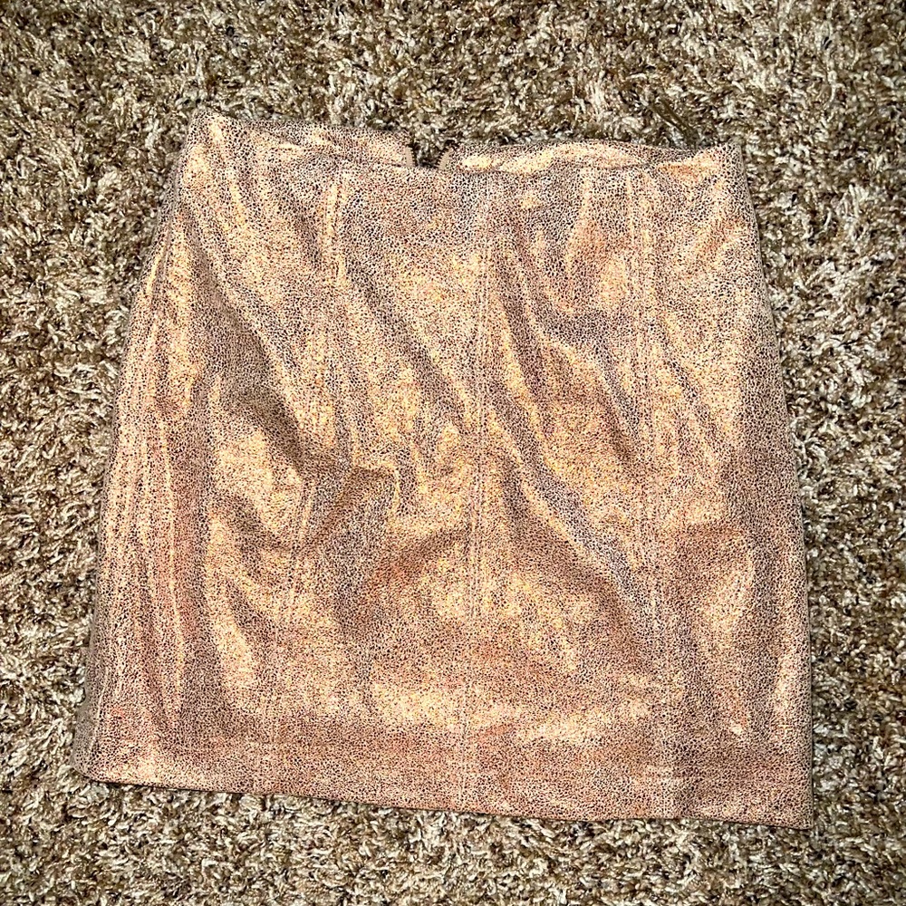 Sparkly Champagne Mini Skirt